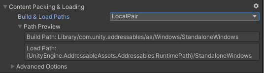 The Addressable Profiles window displays building and loading paths.