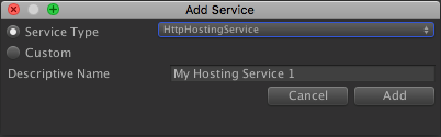 Adding a new Hosting Service.