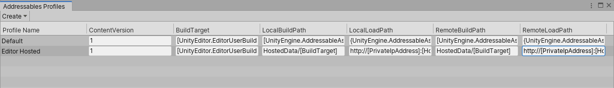 Configuring the service's profile.