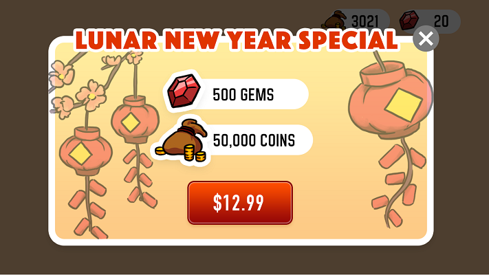 Example of an IAP Promo ad in-game