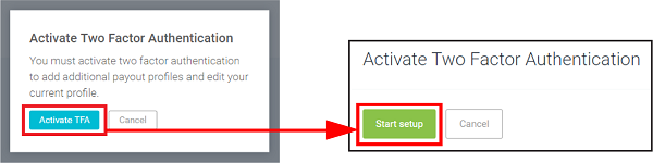 Setting up SMS TFA on the Unity ID dashboard.