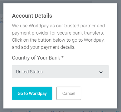 Rerouting to Worldpay secure payment processing.