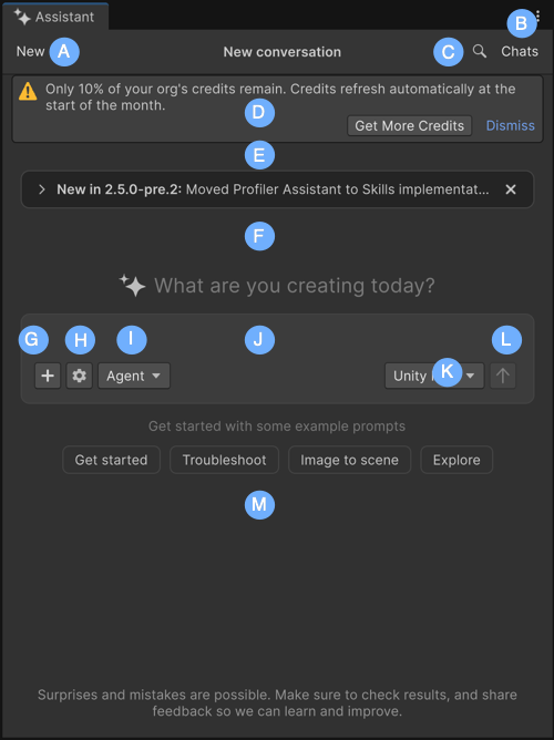 Assistant editor window with marked labels