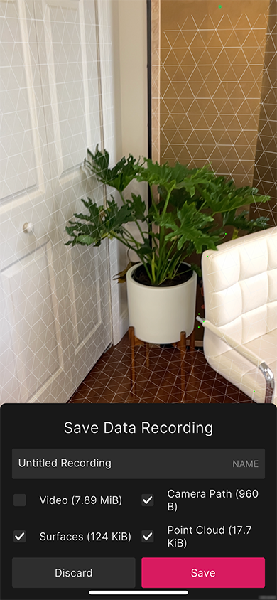 Unity AR Mobile Companion Record Data