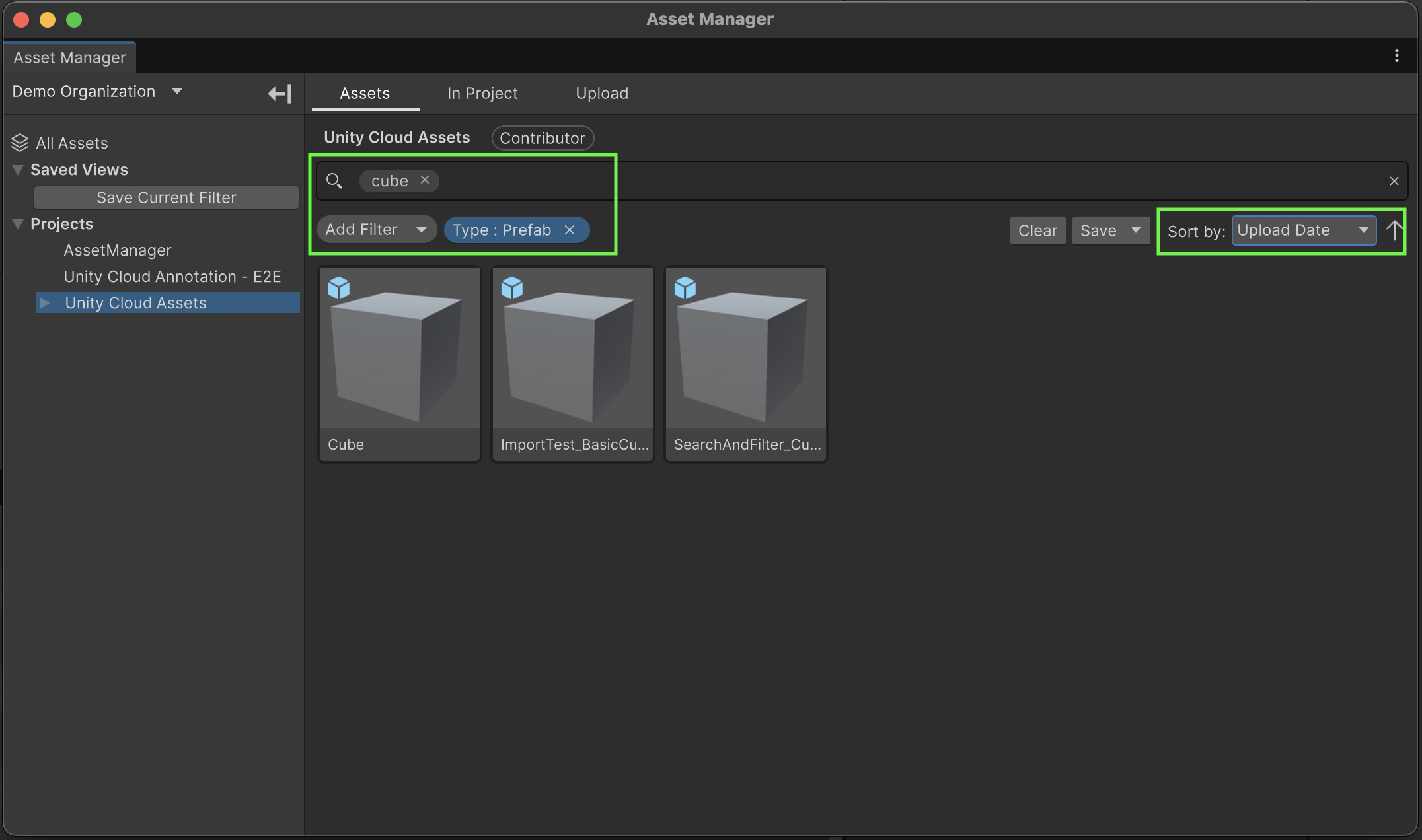 Search Filter Options