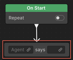 Use the line connector to join the two nodes