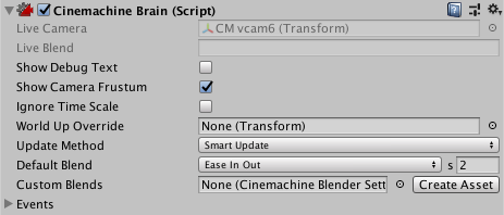 Cinemachine Brain, a component in the Unity camera