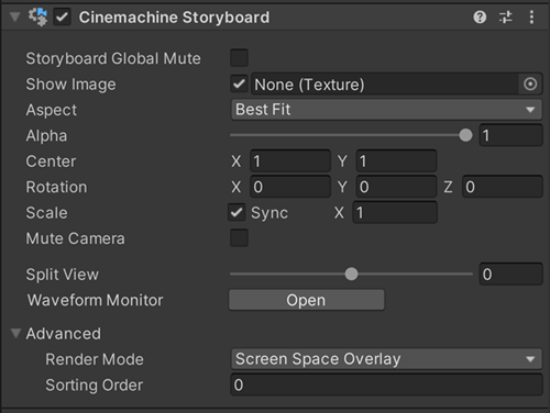 Storyboard in Cinemachine