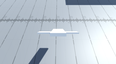 Effect on the camera when you apply a 45 degree downward pitch on the target.