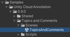 Screenshot of the imported sample