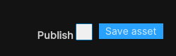 Screenshot of the save button