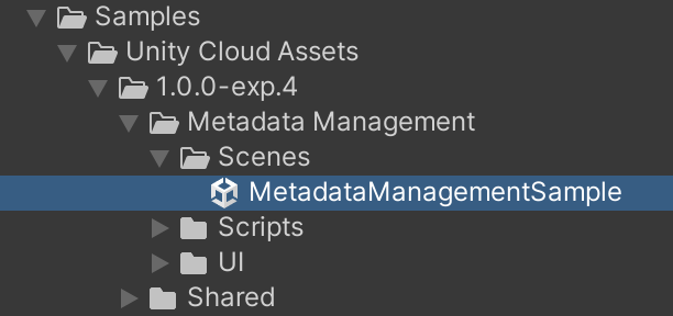 Screenshot of the imported sample