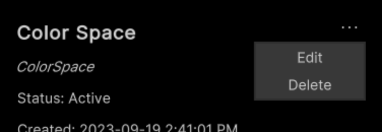 Screenshot of the context menu