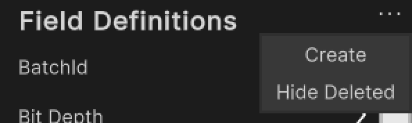 Sample: Manage metadata field definitions | Unity Cloud Assets | 1.9.0