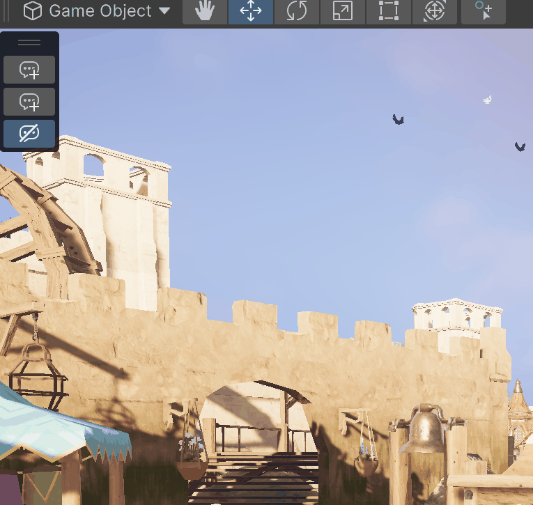 The Collaboration overlay in the Scene View