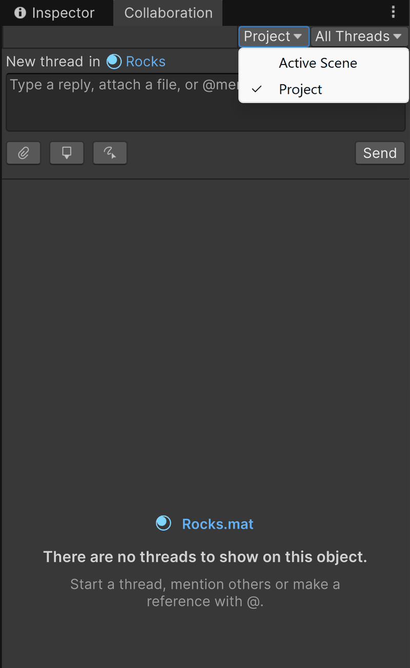 The source dropdown open