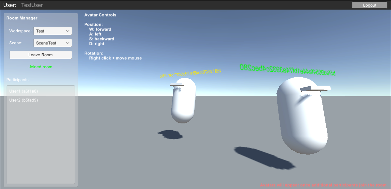 Screenshot of avatars