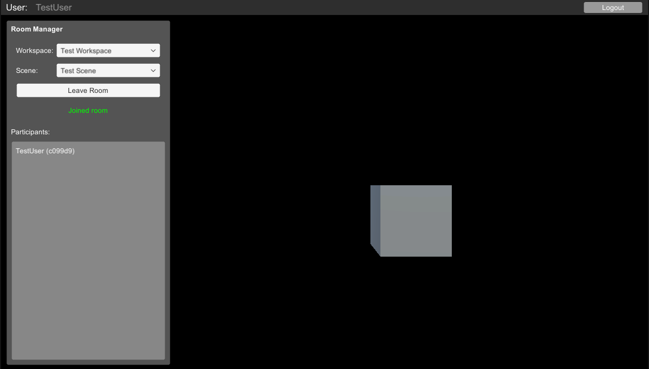 Screenshot with 1 participant