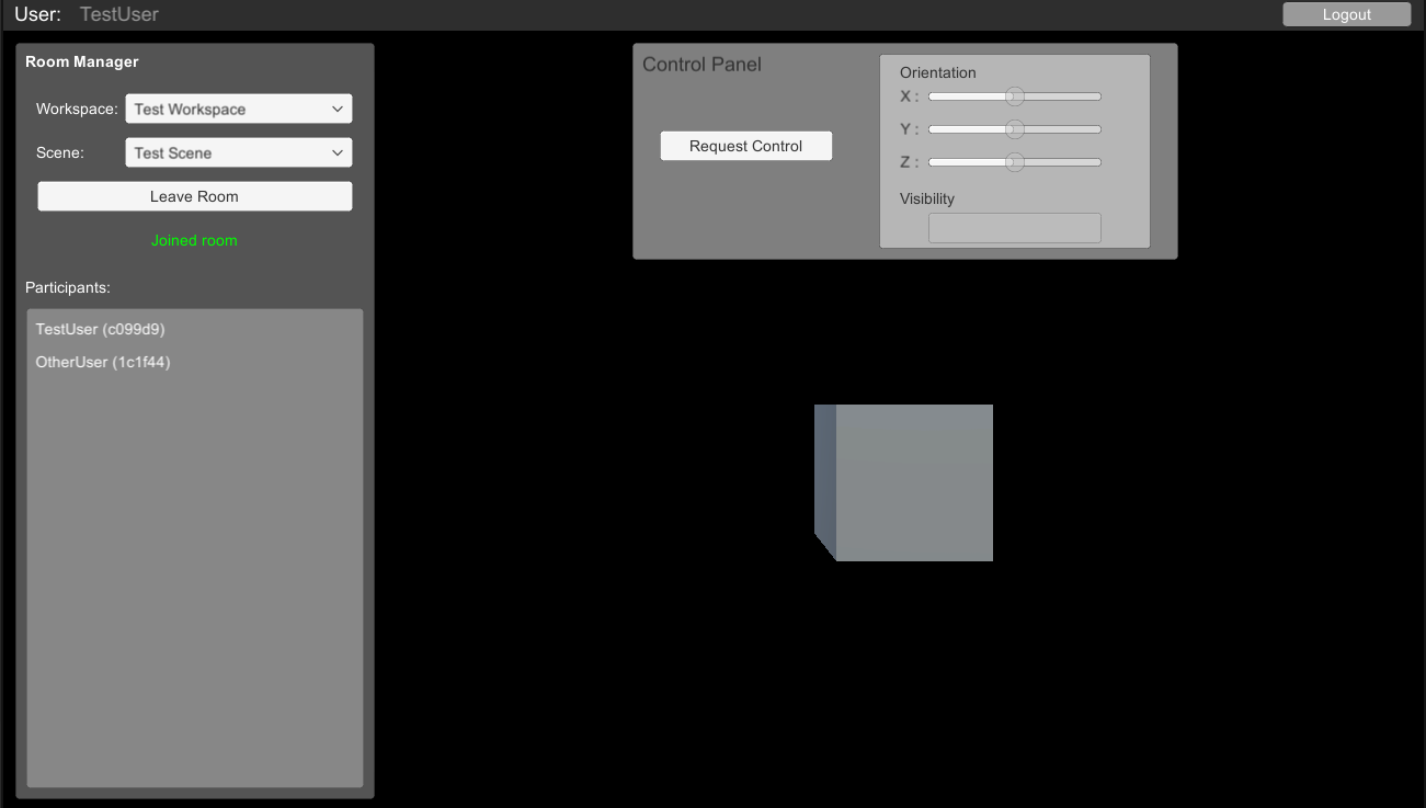 Screenshot with 2 participants