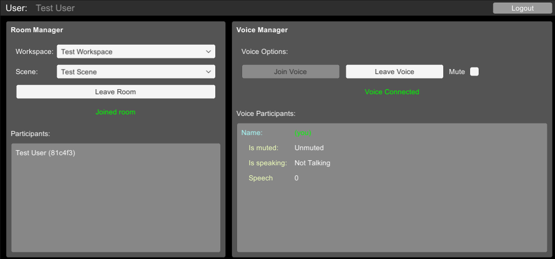 Screenshot of voice chat