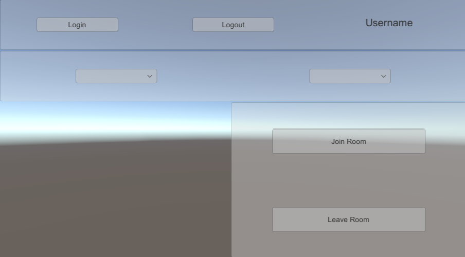 Screenshot of Join Room and Leave Room buttons