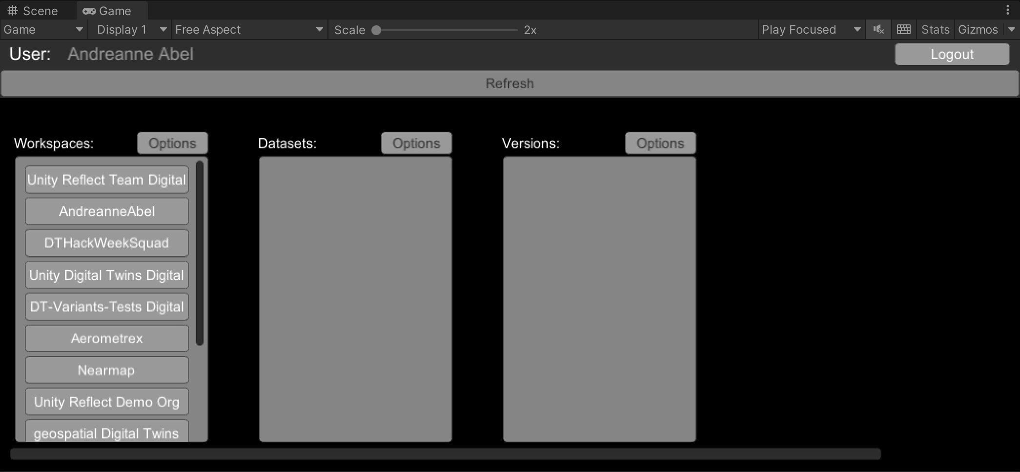 Workspace Screenshot