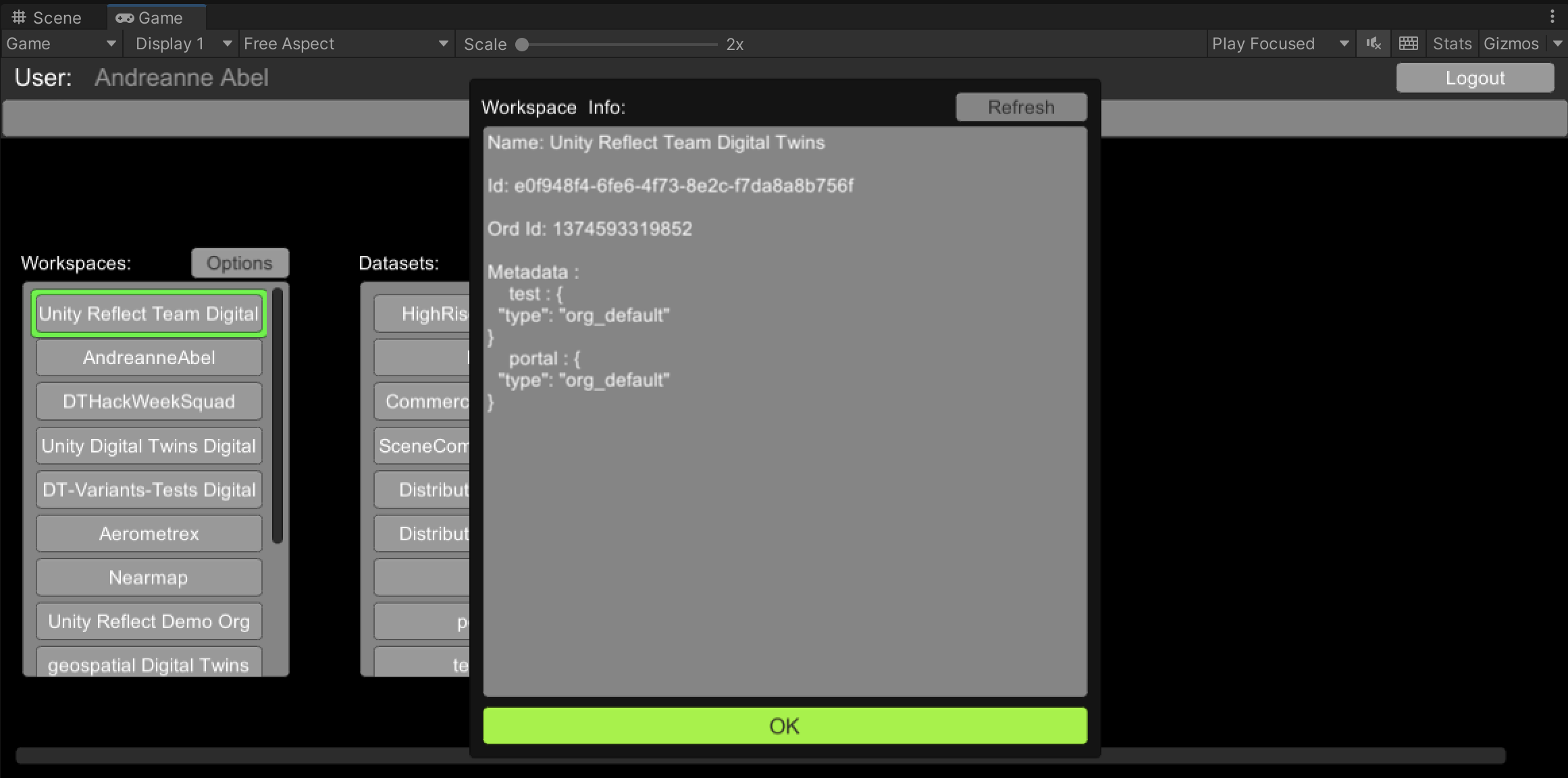 Workspace Screenshot
