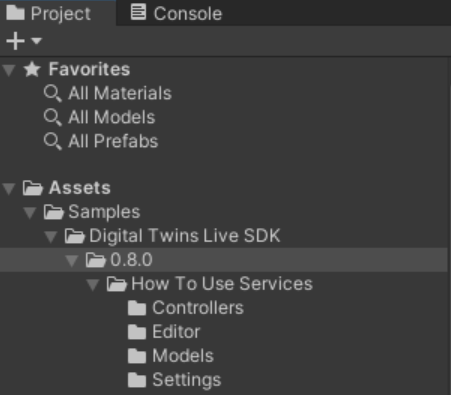 Screenshot of the How To Use Services sample in the directory