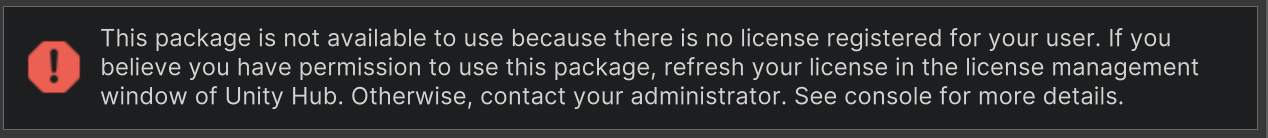 Package not available