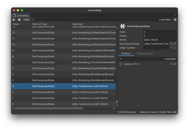 The Journaling window