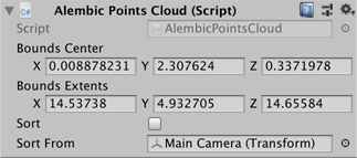 Alembic Point Cloud component options