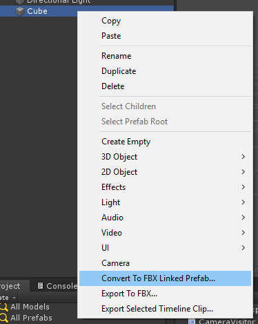 how to use unity fbx exporter