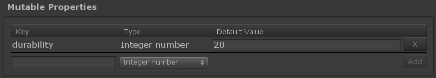 Property configuration