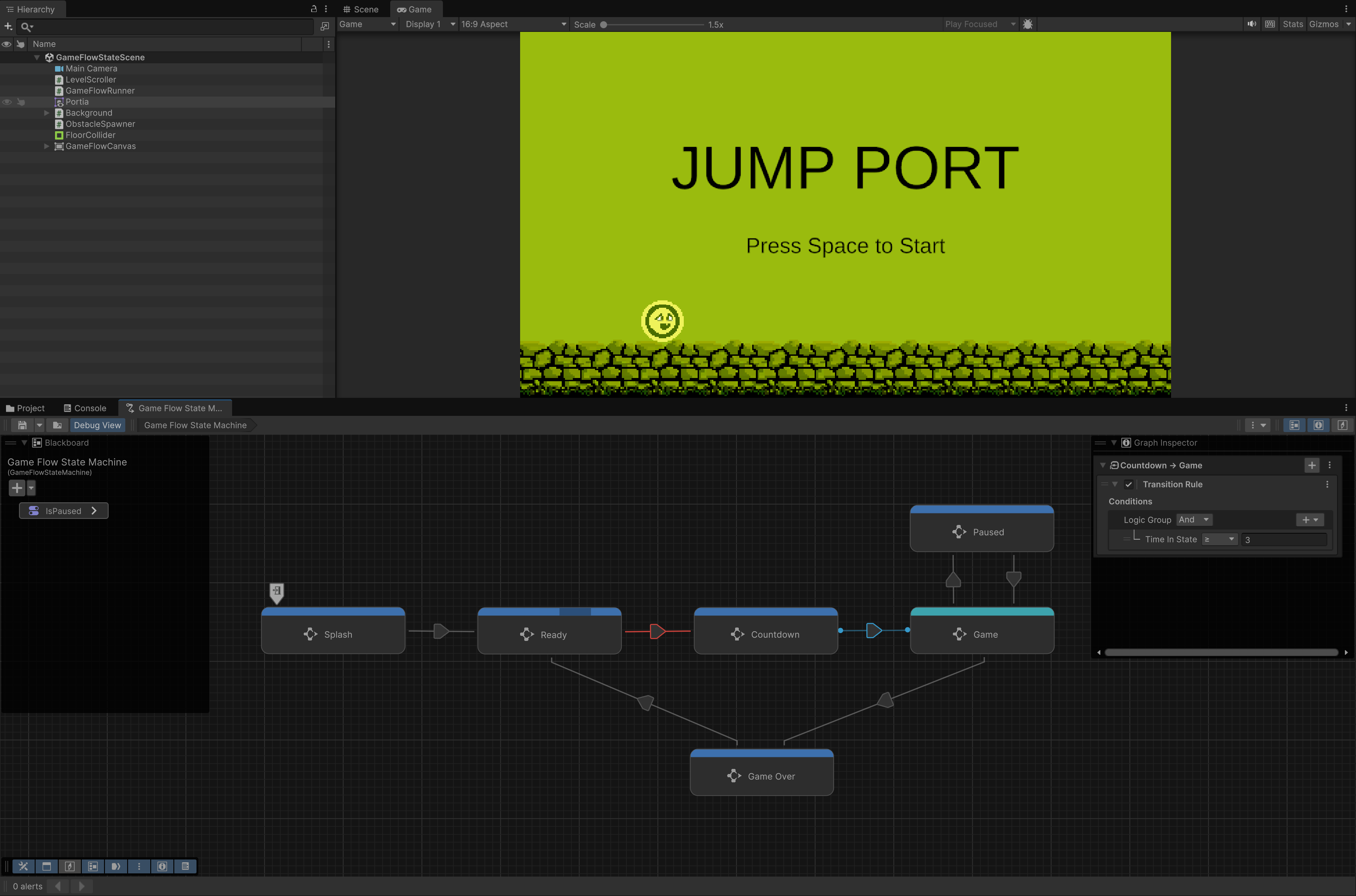 Screenshot of the Game State Machine tool.