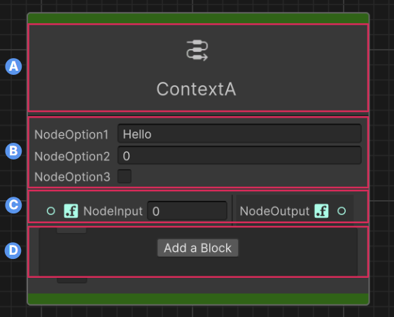 Context node UI sections