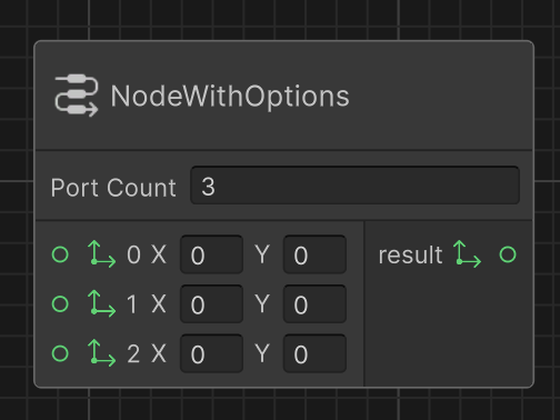 Node with port count option