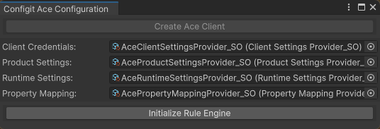 Finished configuration dialog