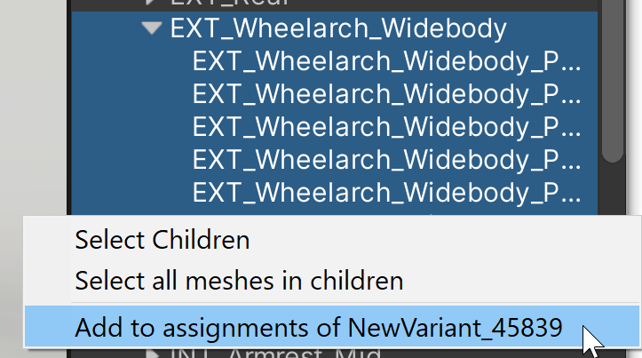 Select parts
