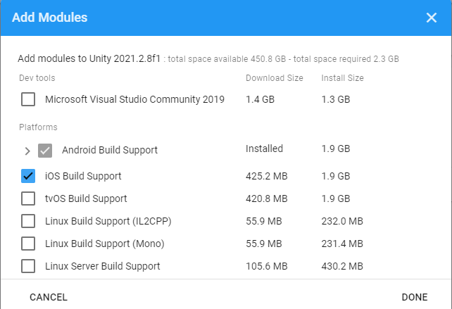 Unity Hub