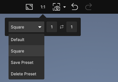 Select aspect ratio