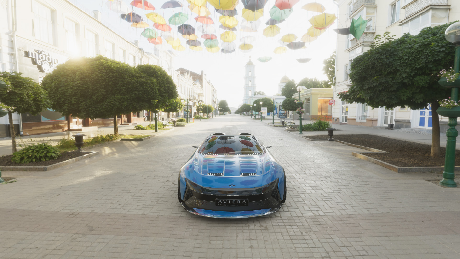 The Aviera, now with reflections on its surface