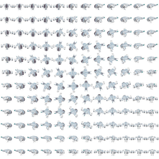 An impostor albedo map, before post process