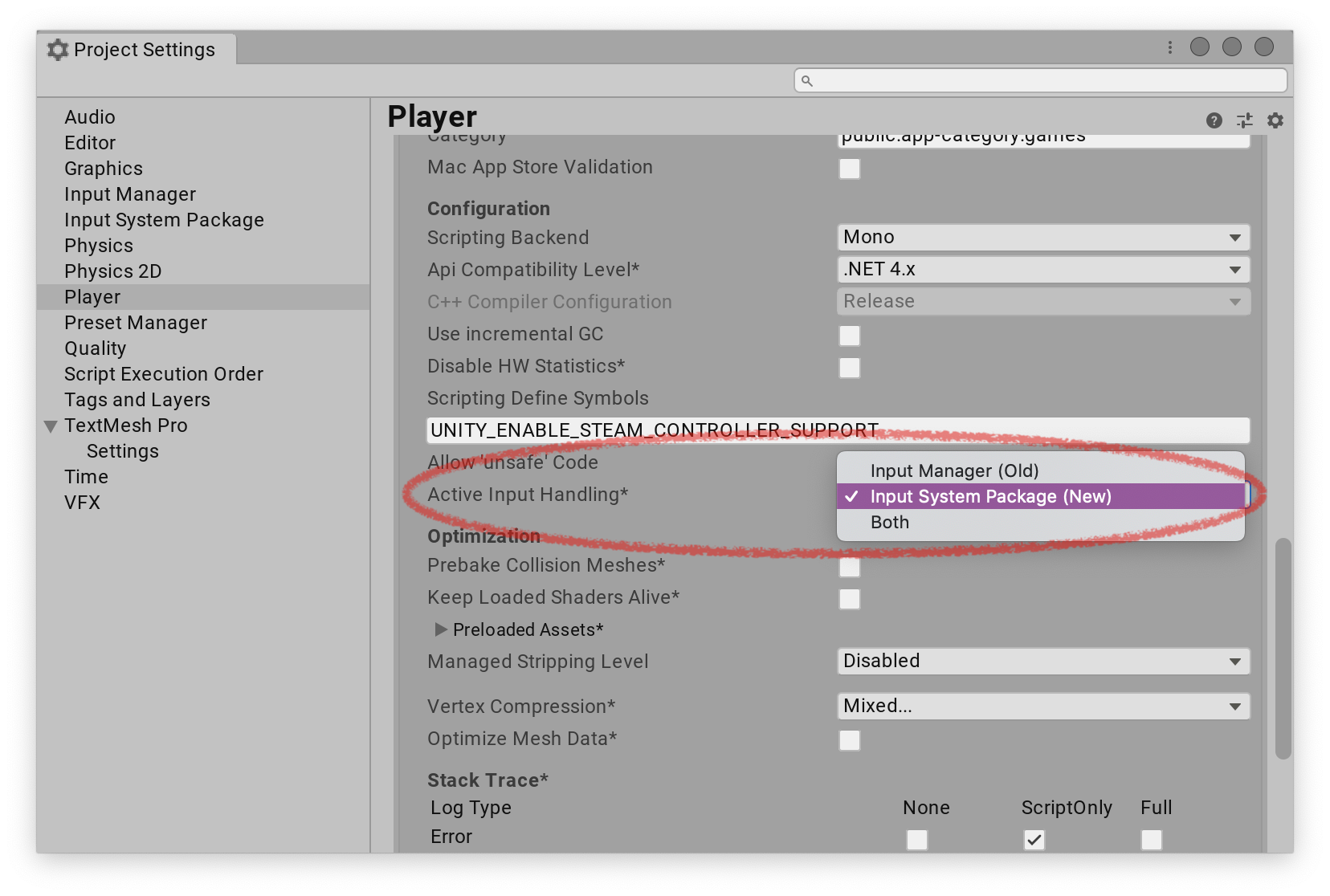 Switch Active Input Handling