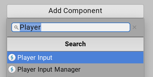 Add Player Input Component