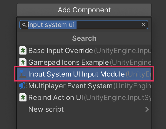 InputSystemUIInputModule