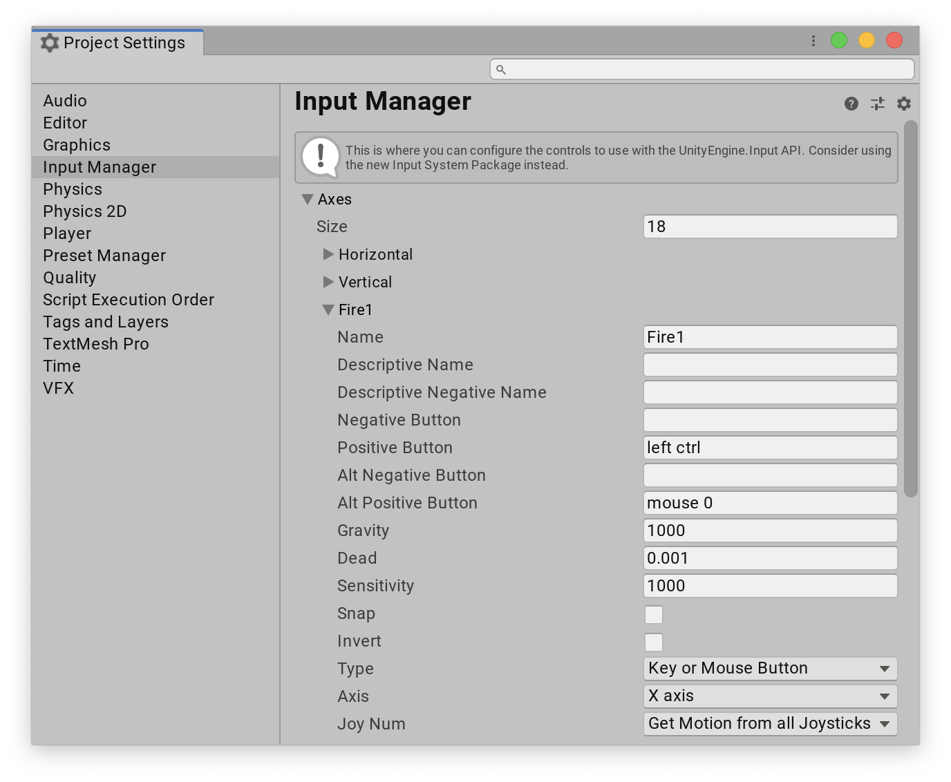 Fire1 Action in Old Input Manager