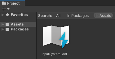 The new action assets in your Project window