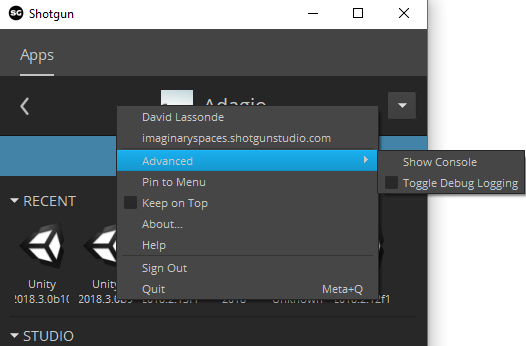 Toggle Debug Logging