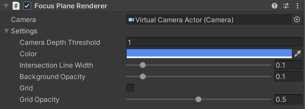 Focus Plane Controls