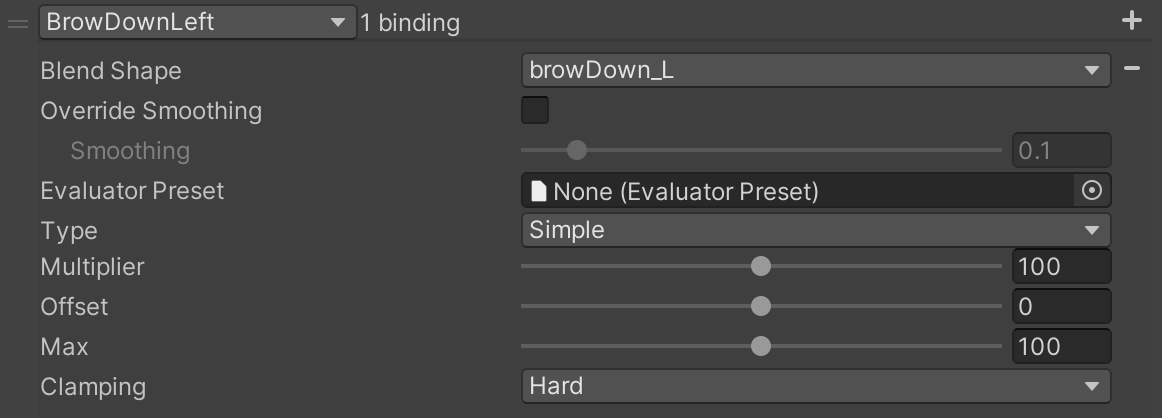 Blend shape Built-in Evaluator